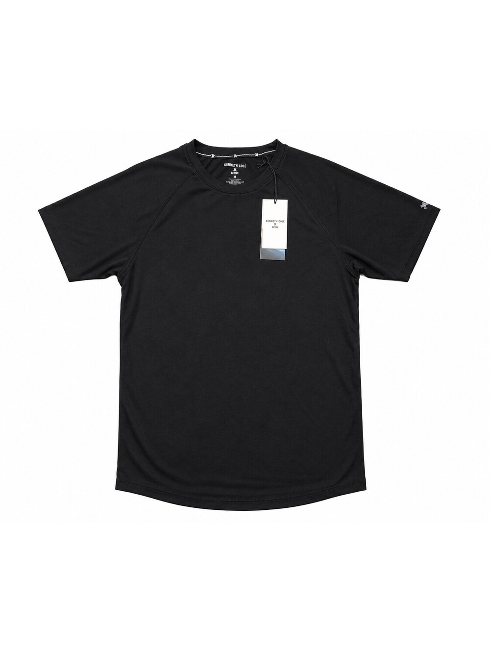 Kenneth Cole Active Tech SS Tee Men’s M Black 4-Way Stretch Raglan NWT